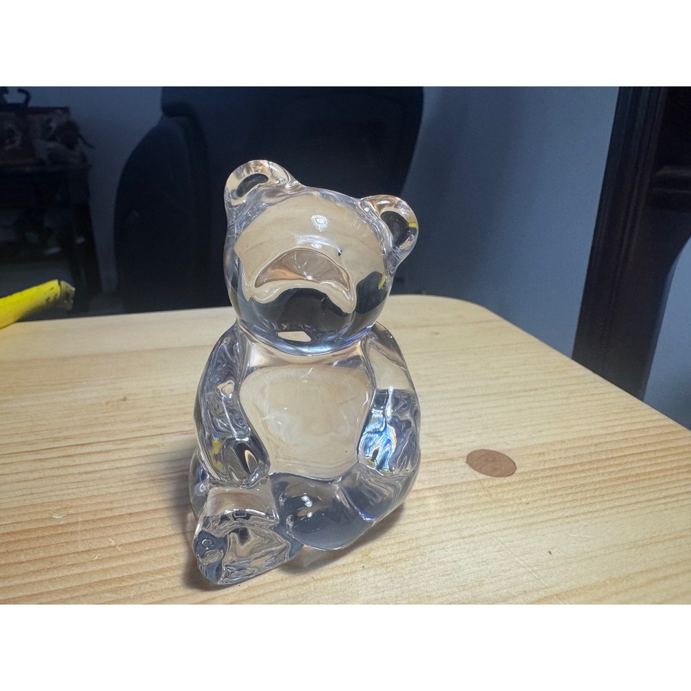 Princess House Crystal TeddyBear Figurine Clear Glass Bear Cub 3.75"
EUC